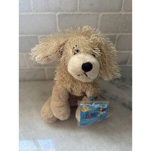 Ganz Webkinz Cheeky Dog Plush Tan Shaggy Stuffed Animal Toy with Sealed Code Tag
